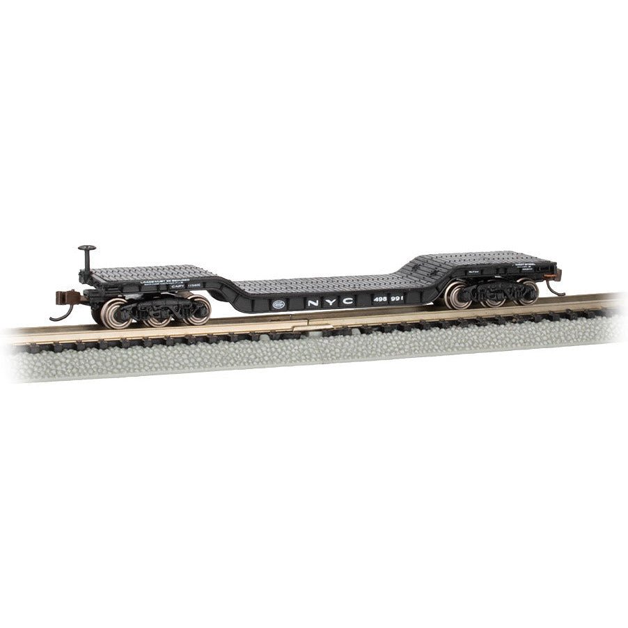 Bachmann 52' Center - Depressed Flat Car - NYC 498991 with No Load - Bachmann - ModelCars.com