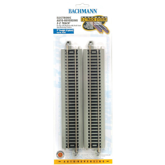 Bachmann 9" Straight Electronic Auto - Reversing Track (HO Scale) - Bachmann - ModelCars.com