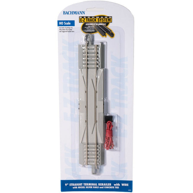Bachmann 9" Straight Terminal Rerailer with Wire & Concrete Ties (HO) - Bachmann - ModelCars.com