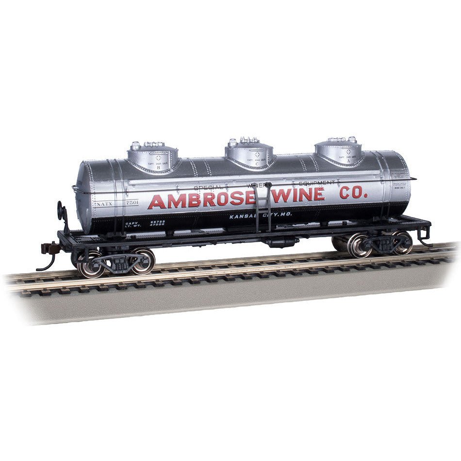 Bachmann Ambrose Wine Co. 7501 - 40' Three - Dome Tank Car (HO Scale) - Bachmann - ModelCars.com