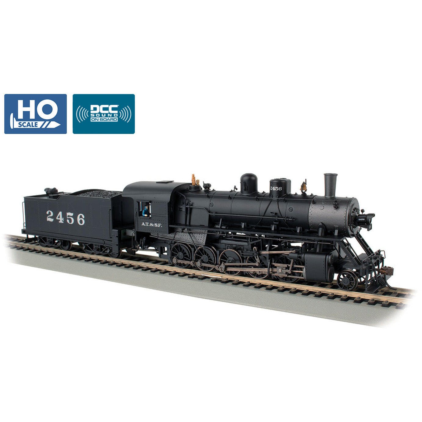 Bachmann Baldwin 2 - 10 - 0 Russian Decapod - Santa Fe 2456 - Bachmann - ModelCars.com