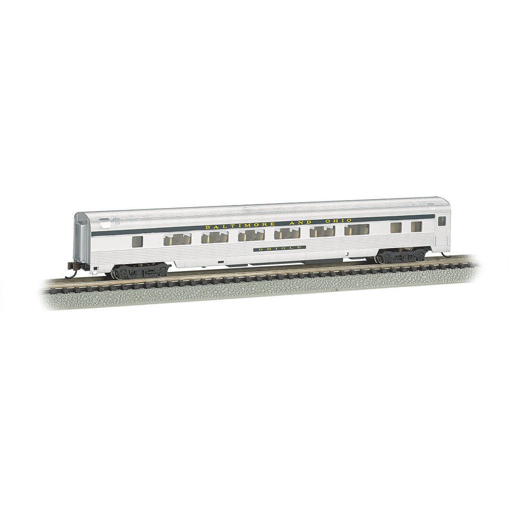 Bachmann B&O® Silver w/ Blue stripe - 85 FT Coach w/ lighted interior - Bachmann - ModelCars.com