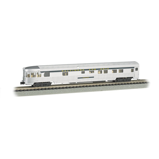 Bachmann B&O® Silver w/ Blue stripe - 85 FT Observation w/ lighted int. - Bachmann - ModelCars.com