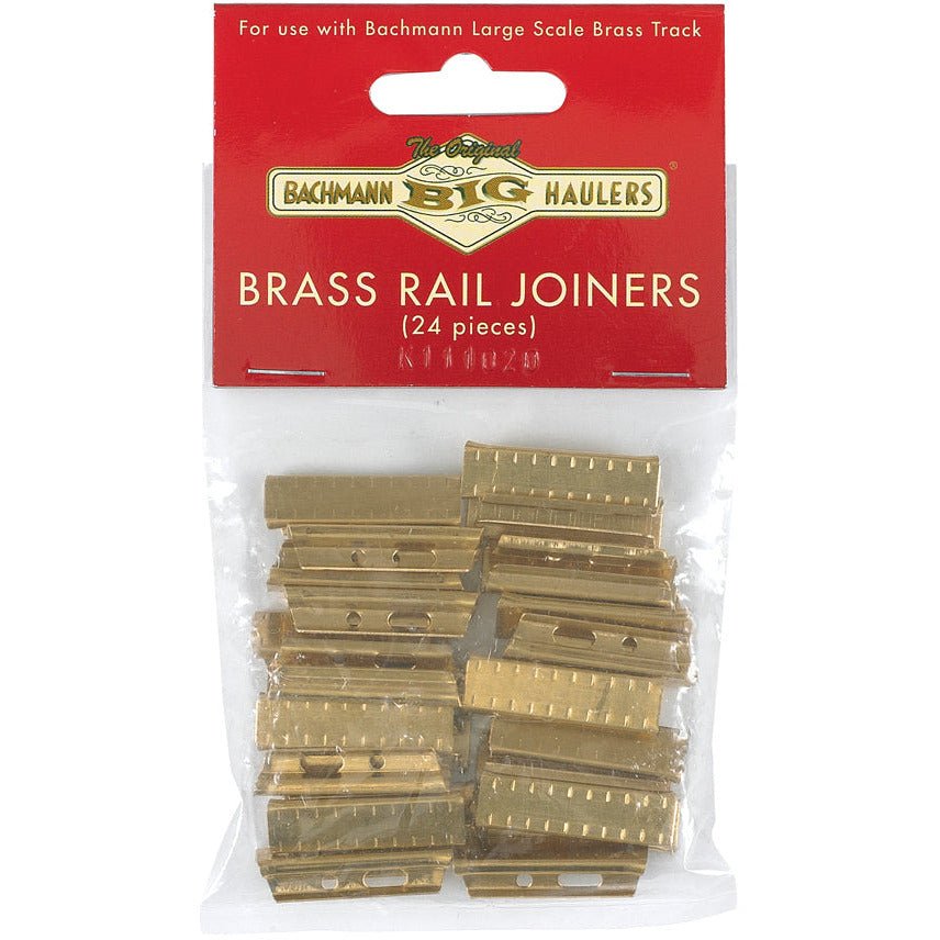 Bachmann Brass Rail Joiners 24/Bag - Brass Track (Large Scale) - Bachmann - ModelCars.com