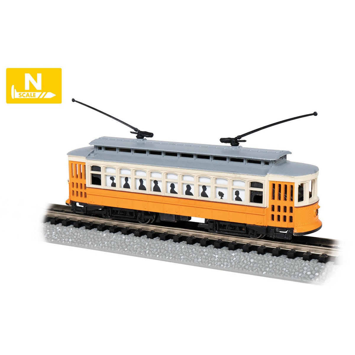 Bachmann Brill Trolley - Orange Cream & Gray - Bachmann - ModelCars.com