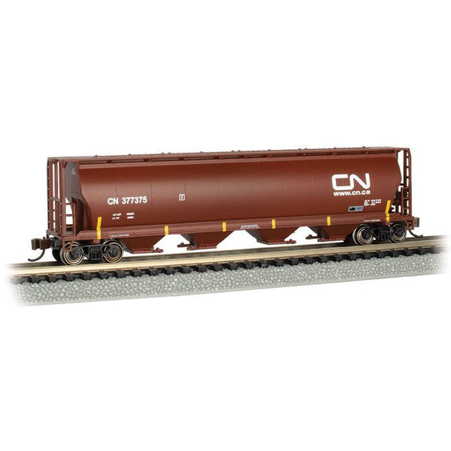 Bachmann Canadian National (Oxide Red) - 4 Bay Cylindrical Grain Hopper - Bachmann - ModelCars.com