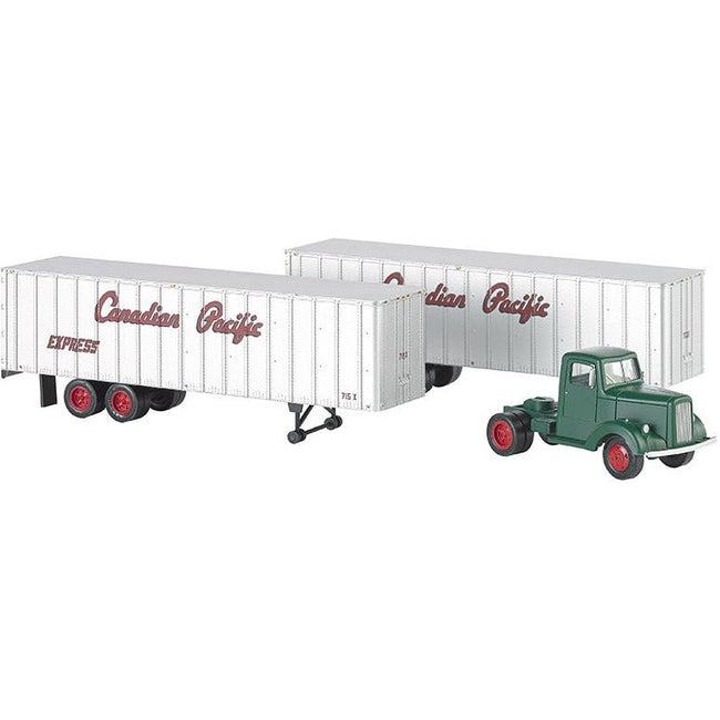 Bachmann Canadian Pacific - Green Truck Cab & 2 Piggyback Trailers (HO) - Bachmann - ModelCars.com