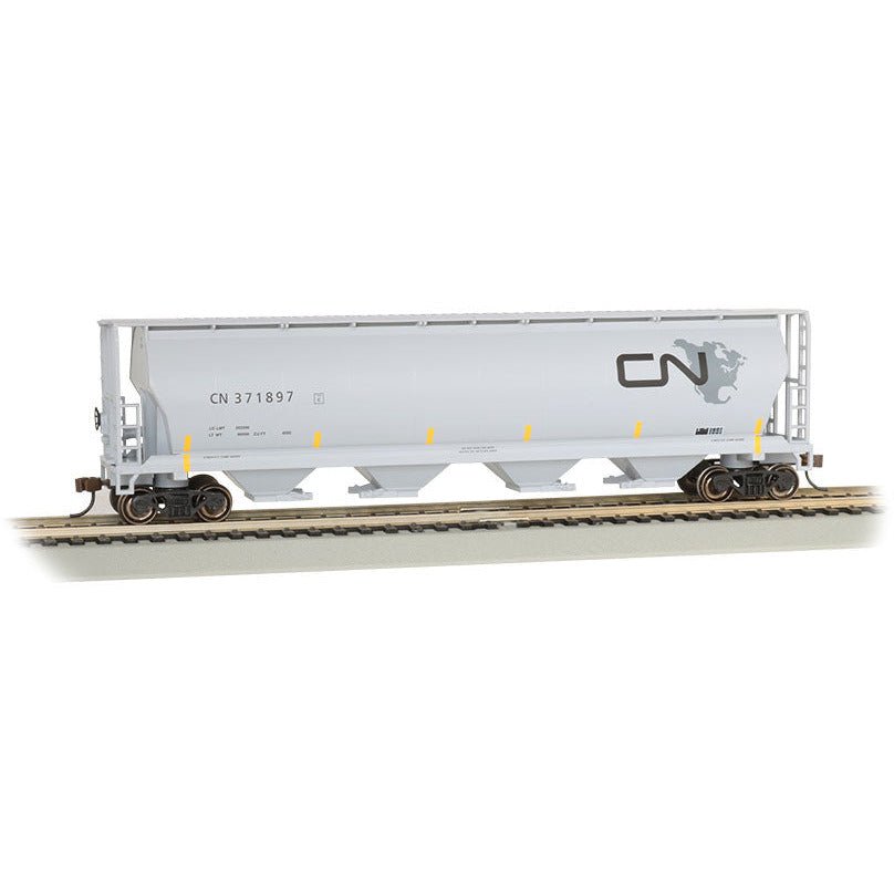 Bachmann CN - North American Logo - 4 Bay Cylindrical Grain Hopper - Bachmann - ModelCars.com