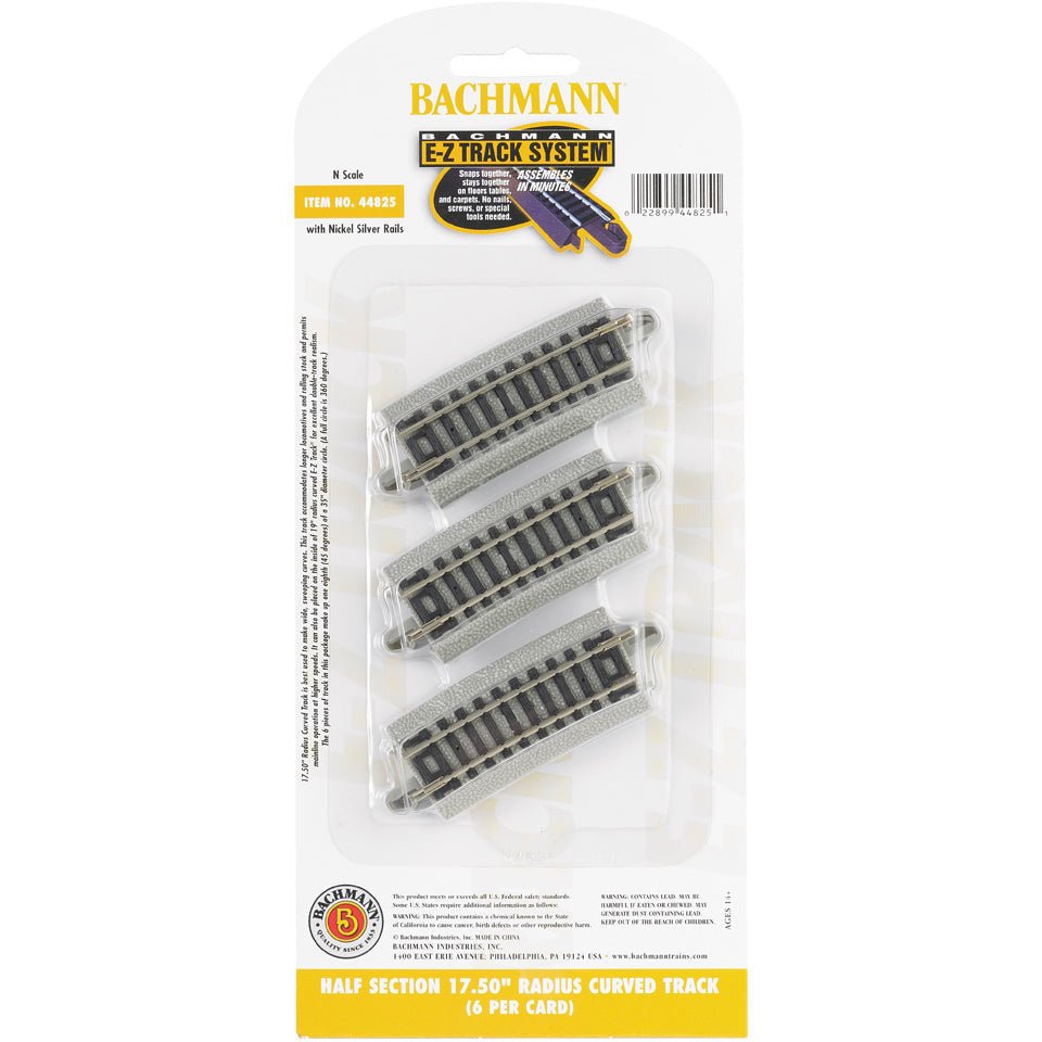 Bachmann Half Section 17.50" Radius Curved Track - N Scale - Bachmann - ModelCars.com