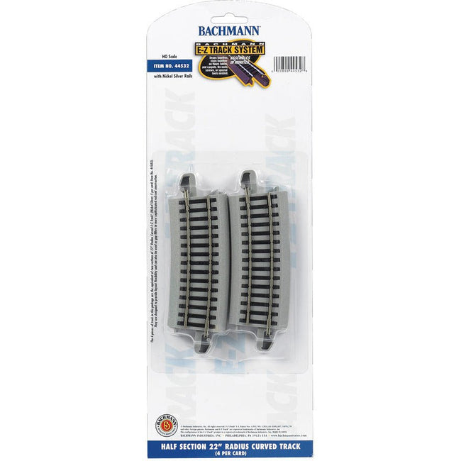 Bachmann Half Section 22" Radius Curved (HO Scale) - Bachmann - ModelCars.com