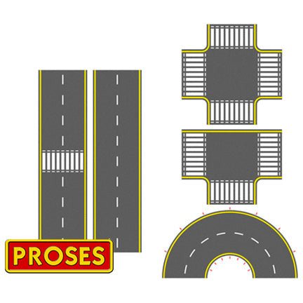 Bachmann HO Scale Asphalt Road Set (UV - printed PVC) - Bachmann - ModelCars.com