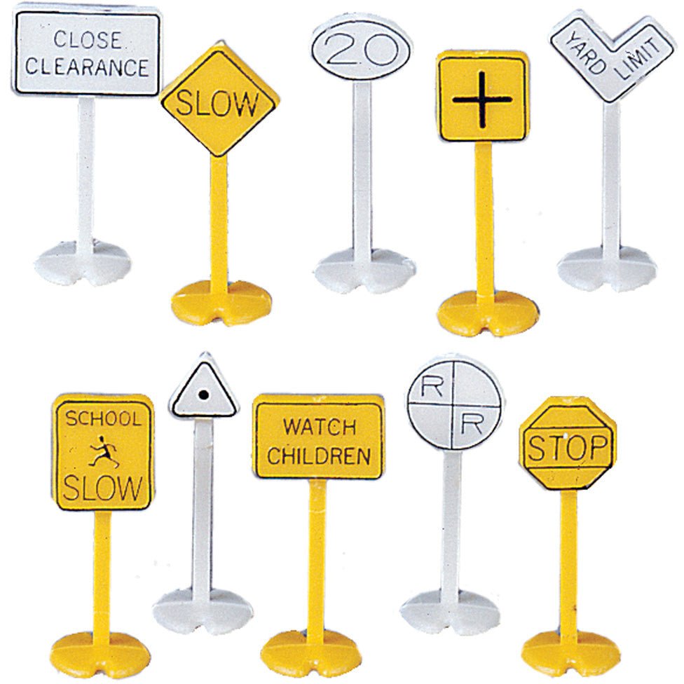 Bachmann Railroad & Street Signs (24 pieces) (HO Scale) - Bachmann - ModelCars.com