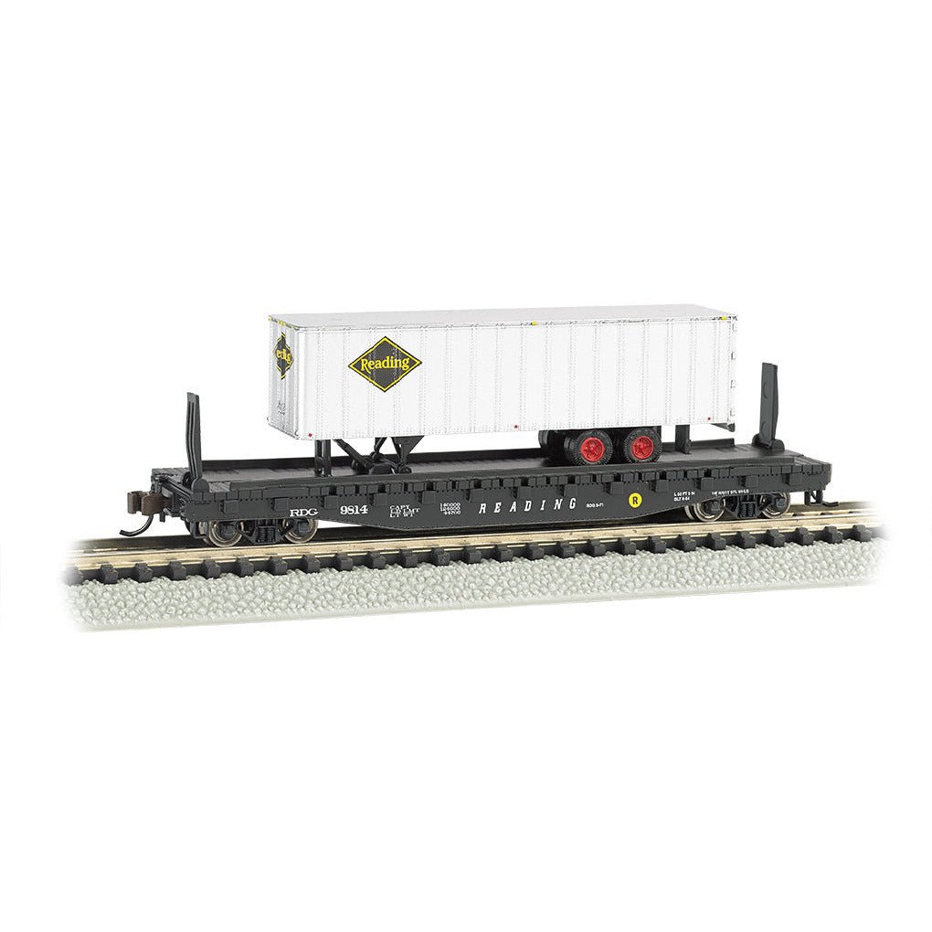 Bachmann Reading 52ft flat car w/ Reading 35ft Trailer - Bachmann - ModelCars.com