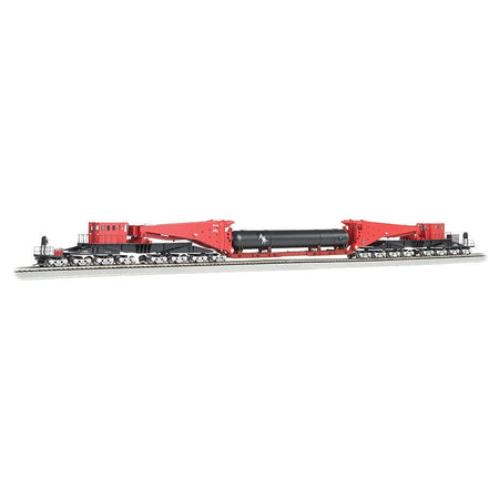 Bachmann Red & Black w/Retort Load & Silver Trucks - 380 ton Schnabel Car - Bachmann - ModelCars.com