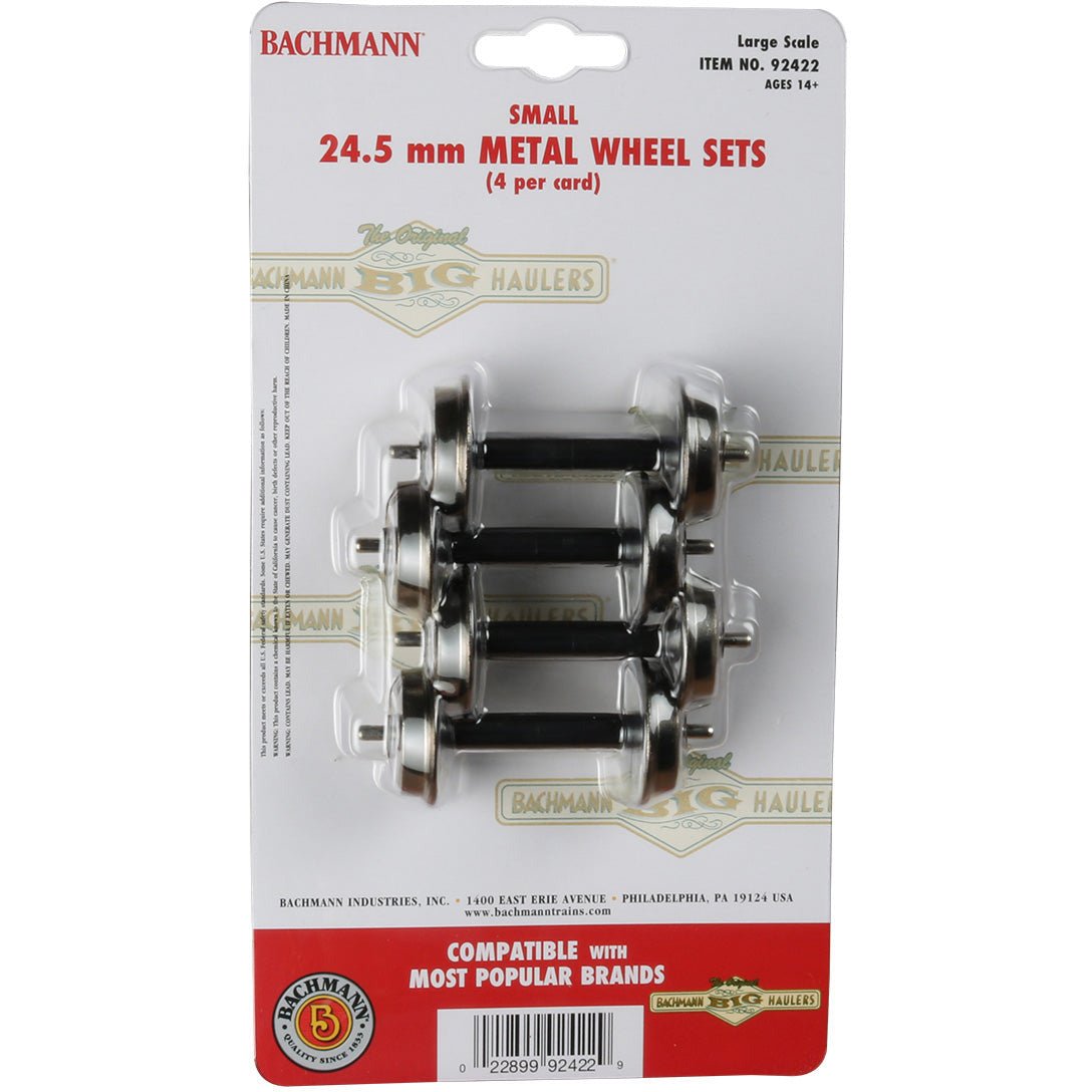 Bachmann Small Metal Wheel Set (4 per card) (Large Scale) - Bachmann - ModelCars.com