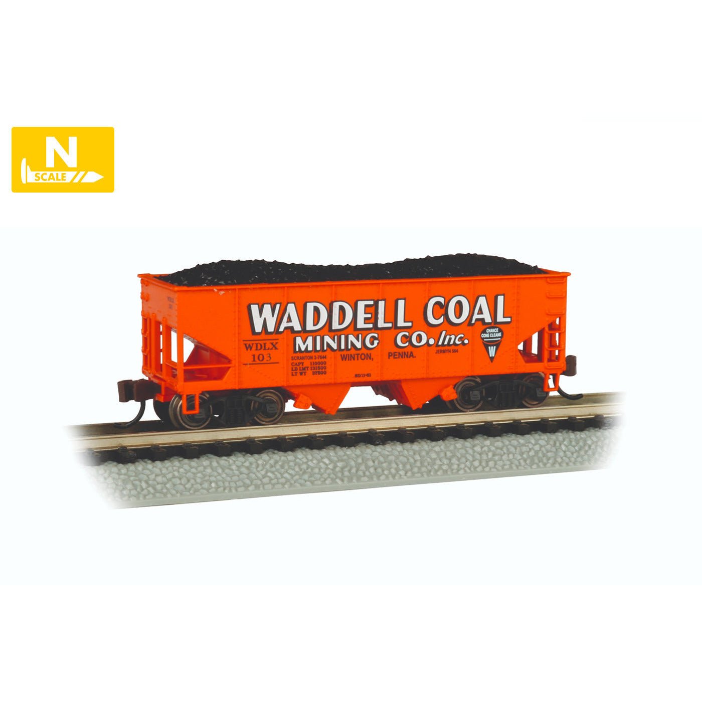 Bachmann USRA 55 - Ton 2 - Bay Hopper - Waddell Coal 103 - Bachmann - ModelCars.com