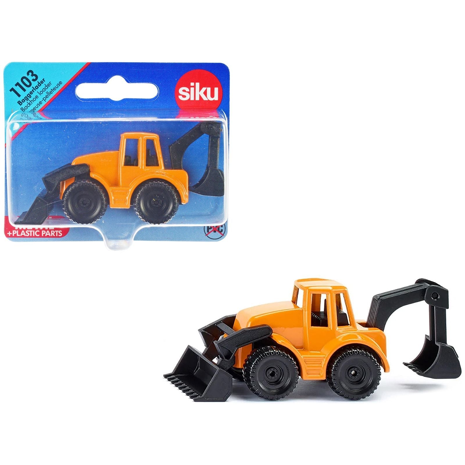 Backhoe Loader Yellow and Black Diecast Model by Siku - SIKU - ModelCars.com