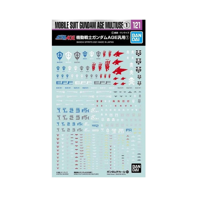 Bandai GD - 121 Gundam AGE MS Multi - Use 1 Bandai Spirits Spirits Hobby Decal - Bandai - ModelCars.com