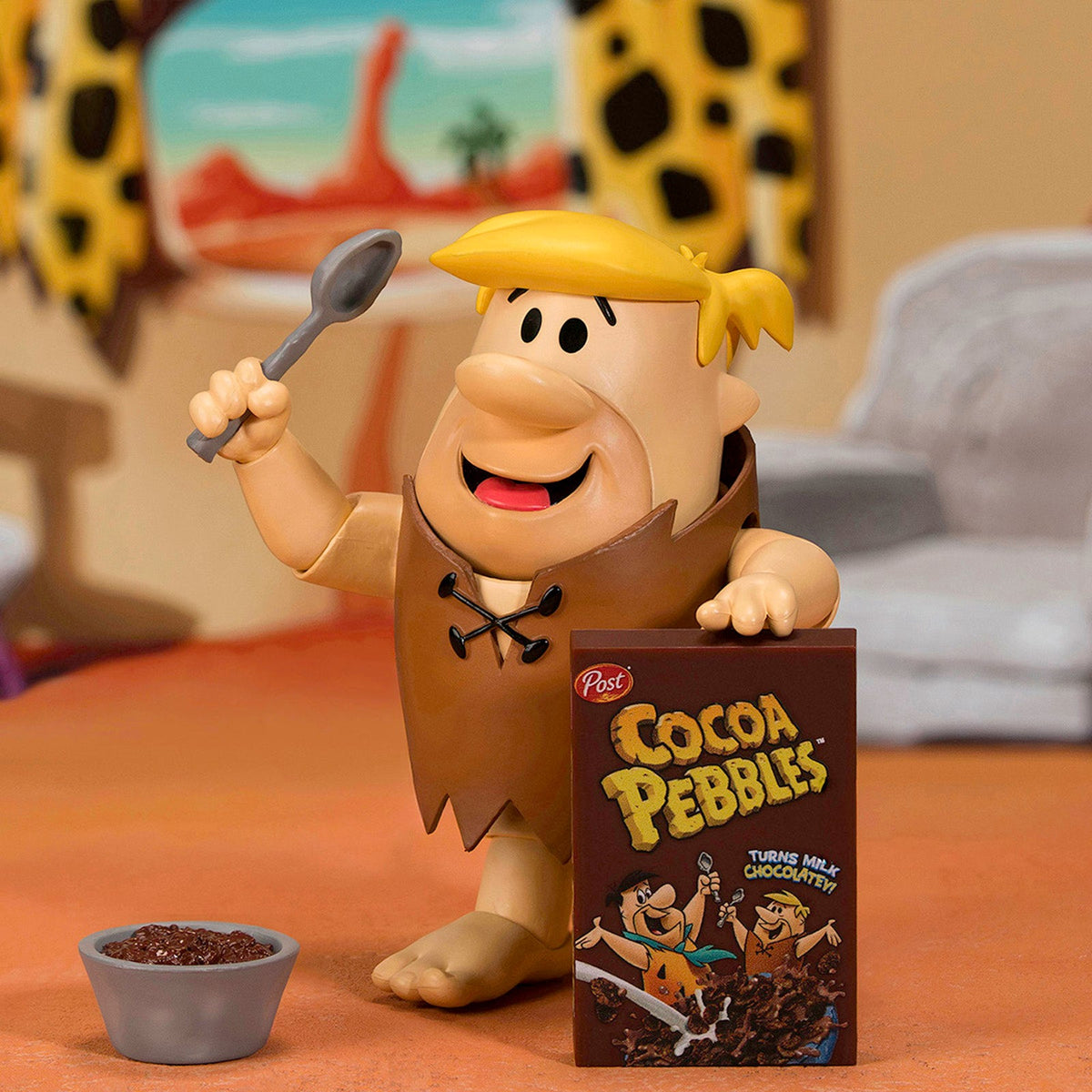 Barney Rubble 4.5" Moveable Figure with Accessories and Alternate Head and Hands "The Flintstones - Post Cocoa Pebbles" Model by Jada-Jada-ModelCars.com