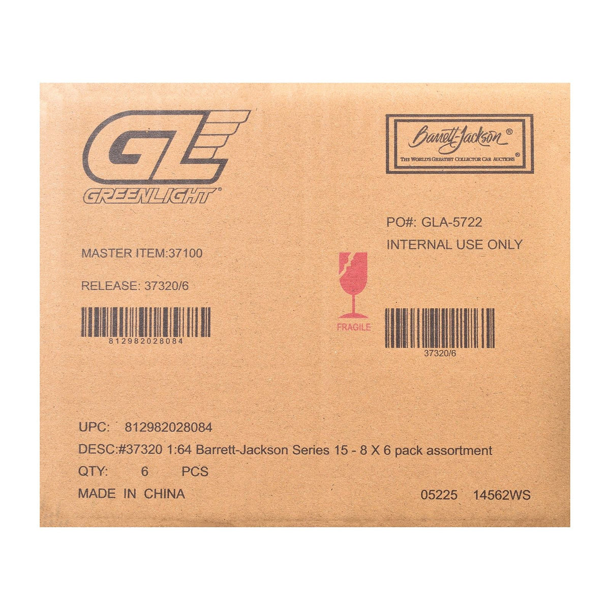 "Barrett-Jackson" Series 15 Set of 6 Cars 1/64 Diecast Model Cars by Greenlight-Greenlight-ModelCars.com