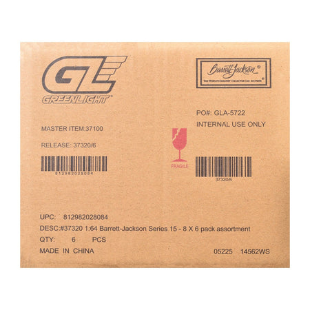 "Barrett-Jackson" Series 15 Set of 6 Cars 1/64 Diecast Model Cars by Greenlight-Greenlight-ModelCars.com