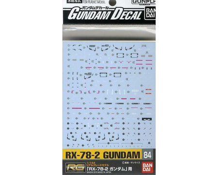 Bandai GUNDAM DECAL 84 RG 1/144 RX-78-2 GUNDAM Mobile Suit Gundam, Bandai Spirits Spirits Decal