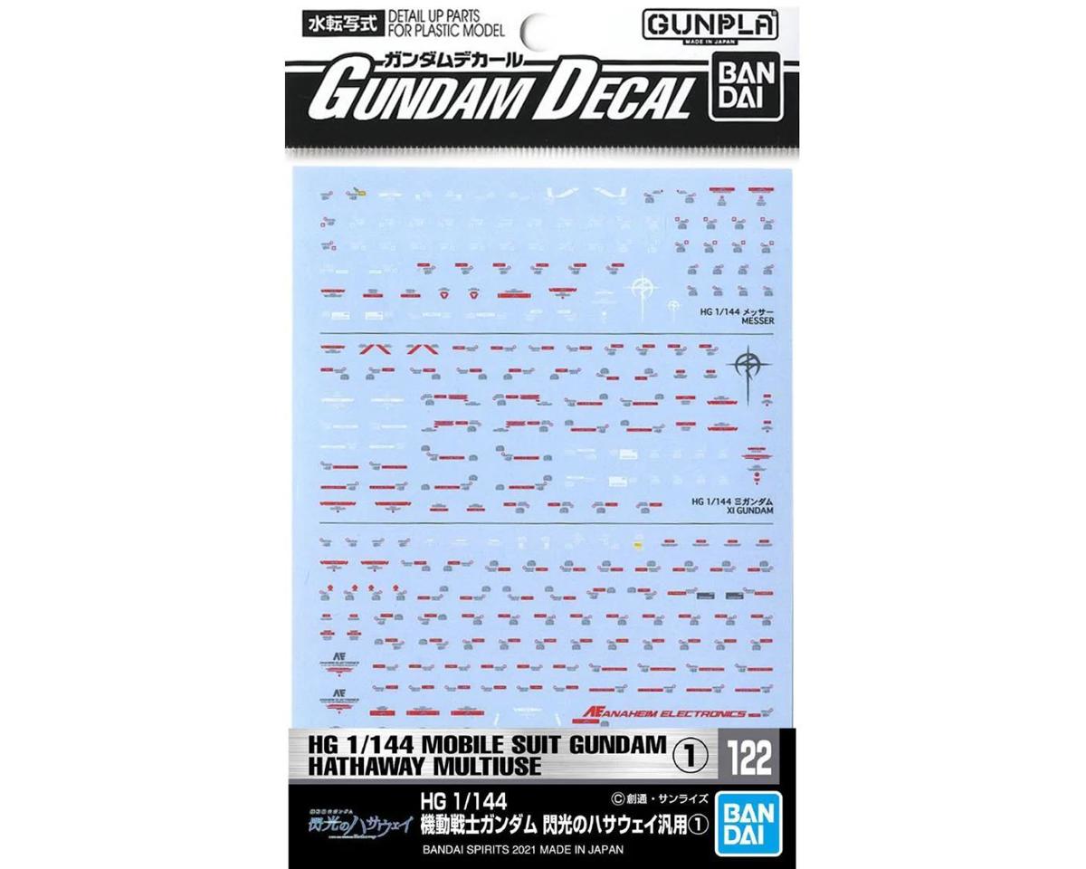 Bandai (2587846) GD-122 Gundam Hathaway MS Multi-Use 1 (Bag/6) "Gundam Hathaway", Bandai Hobby Decal  