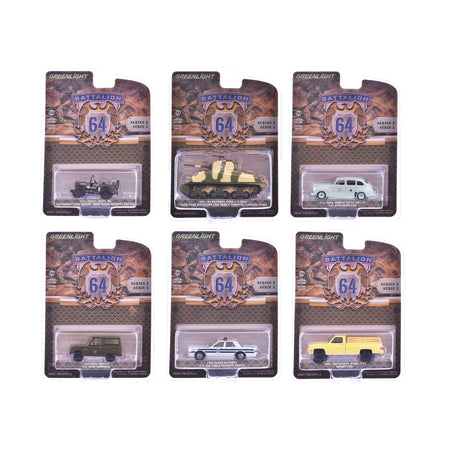 "Battalion 64" Series 5 Set of 6 pieces 1/64 Diecast Models by Greenlight - Greenlight - ModelCars.com