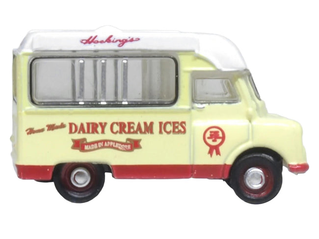 Bedford CA Ice Cream Van "Hockings Dairy Cream Ice" Cream with White Top 1/148 (N) Scale Diecast Model Car by Oxford Diecast-Oxford Diecast-ModelCars.com