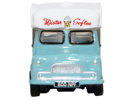 Bedford CA Ice Cream Van "Mister Softee" Light Blue with White Top 1/148 (N) Scale Diecast Model Car by Oxford Diecast-Oxford Diecast-ModelCars.com