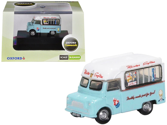 Bedford CA Ice Cream Van "Mister Softee" Light Blue with White Top 1/148 (N) Scale Diecast Model Car by Oxford Diecast-Oxford Diecast-ModelCars.com