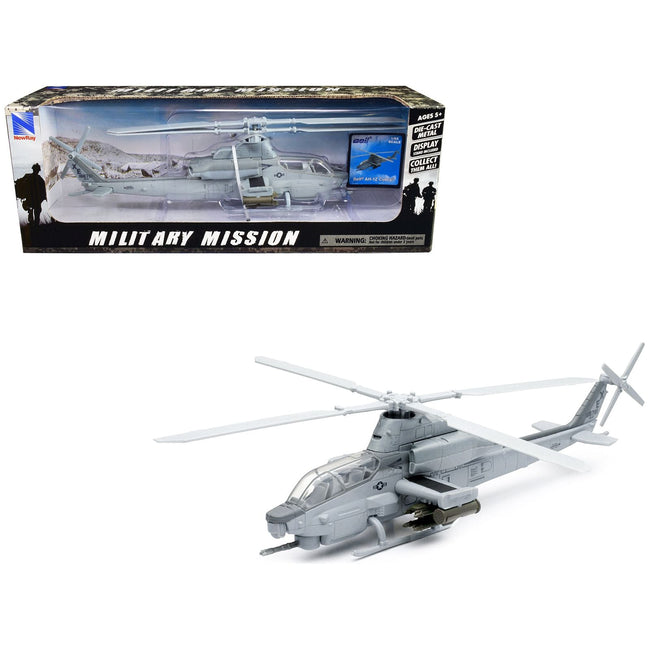 Bell AH - 1Z Cobra Helicopter Gray "US Air Force" "Military Mission" Series 1/55 Diecast Model by New Ray - New Ray - ModelCars.com