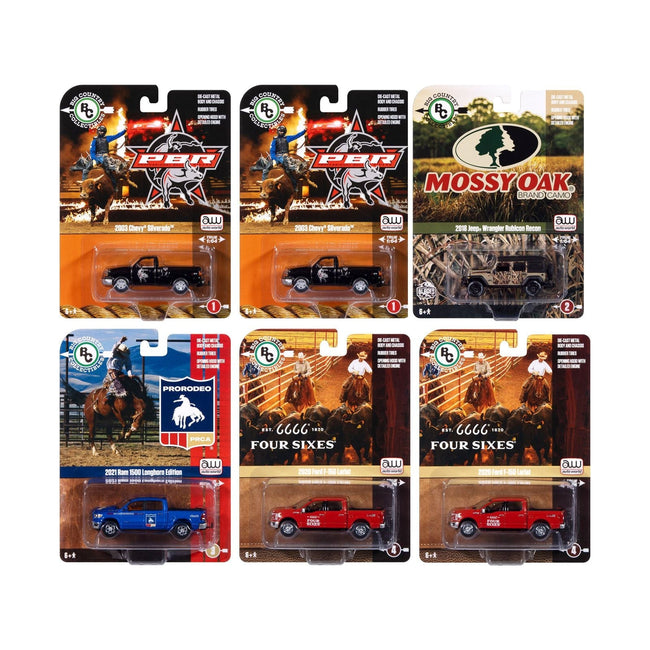 Big Country Collectibles 2024 Release 1 Set of 6 pieces 1/64 Diecast Model Cars by Auto World-Autoworld-ModelCars.com