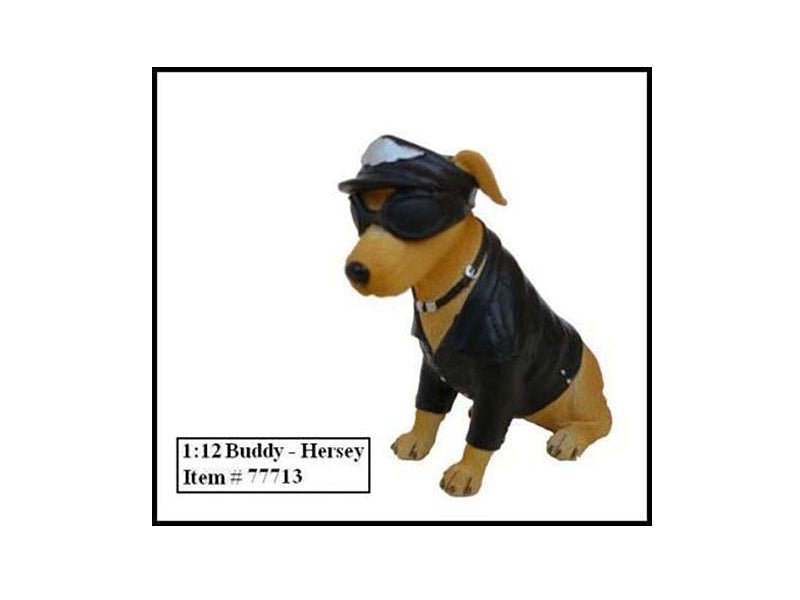 Biker's Dog "Buddy Hersey" Figure For 1:12 Models by American Diorama-American Diorama-ModelCars.com