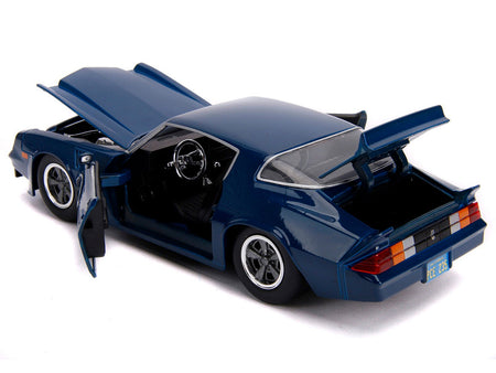 Billy's Chevrolet Camaro Z28 Dark Blue with Collectible Coin "Stranger Things" (2016) TV Series 1/24 Diecast Model Car by Jada-Jada-ModelCars.com