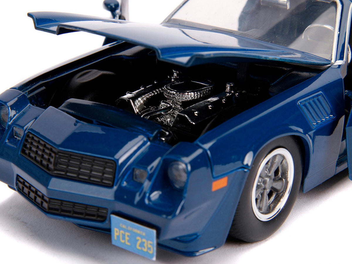 Billy's Chevrolet Camaro Z28 Dark Blue with Collectible Coin "Stranger Things" (2016) TV Series 1/24 Diecast Model Car by Jada-Jada-ModelCars.com