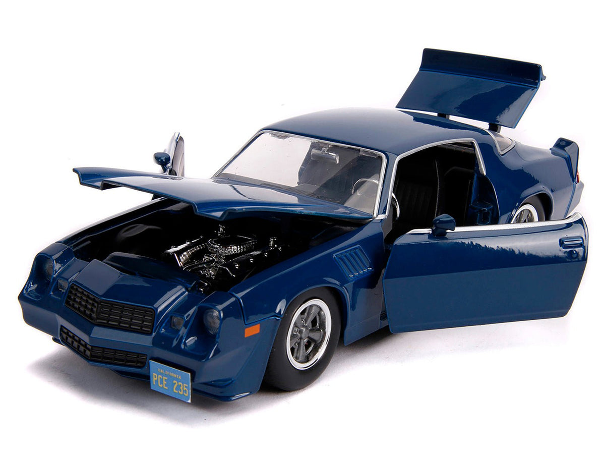 Billy's Chevrolet Camaro Z28 Dark Blue with Collectible Coin "Stranger Things" (2016) TV Series 1/24 Diecast Model Car by Jada-Jada-ModelCars.com