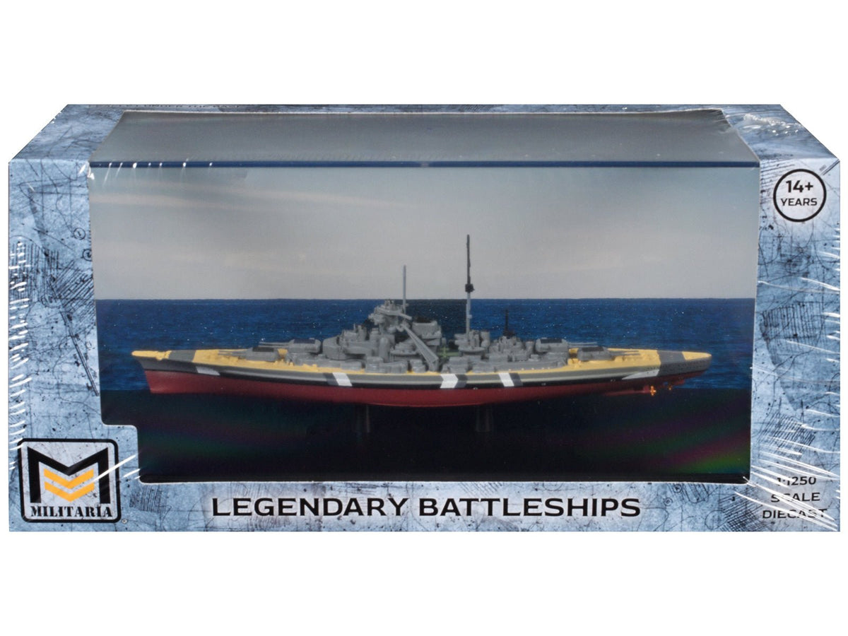 Bismarck Battleship "German Navy" (1941) "Legendary Battleships" Series 1/1250 Diecast Model by Militaria Die Cast-Militaria Die Cast-ModelCars.com