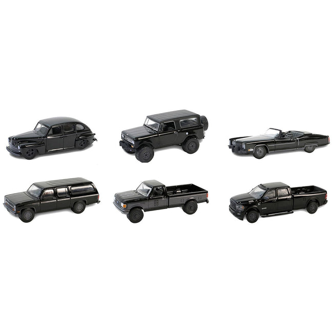 "Black Bandit" 6 piece Set Series 29 1/64 Diecast Model Cars by Greenlight-Greenlight-ModelCars.com