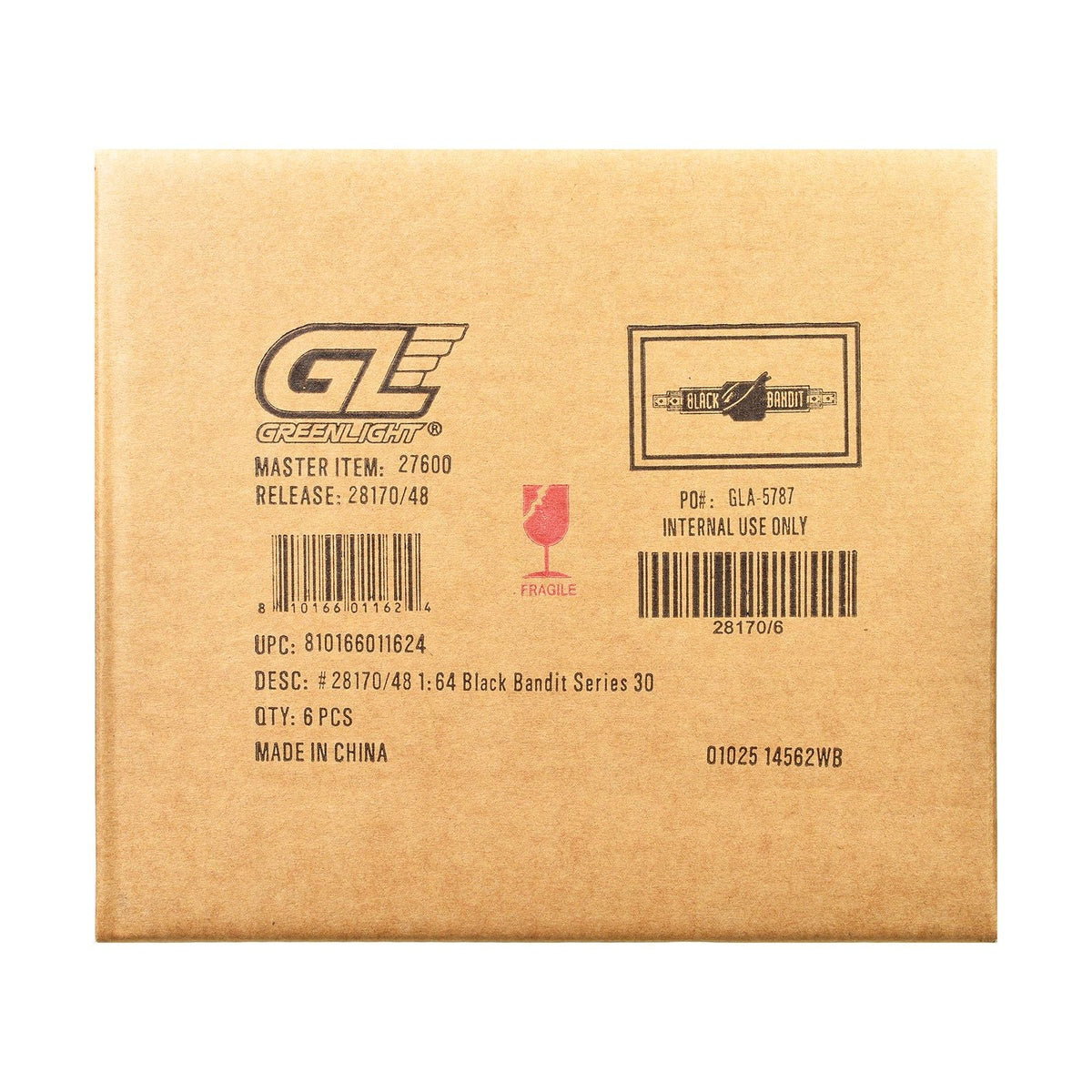 "Black Bandit" 6 piece Set Series 30 1/64 Diecast Model Cars by Greenlight-Greenlight-ModelCars.com