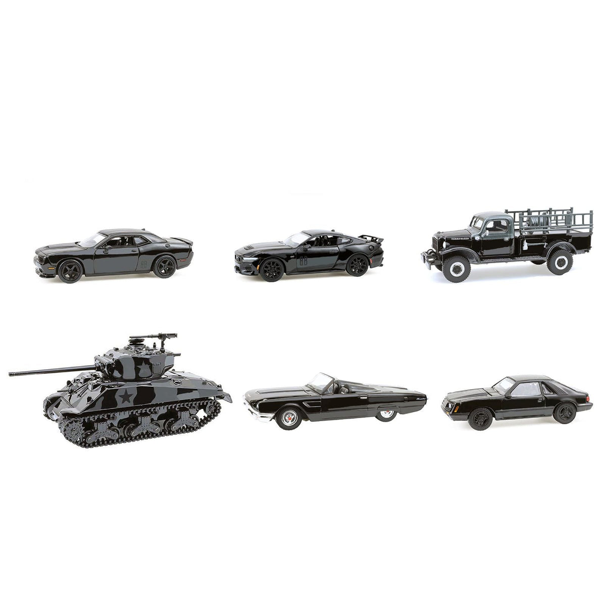 "Black Bandit" 6 piece Set Series 30 1/64 Diecast Model Cars by Greenlight-Greenlight-ModelCars.com