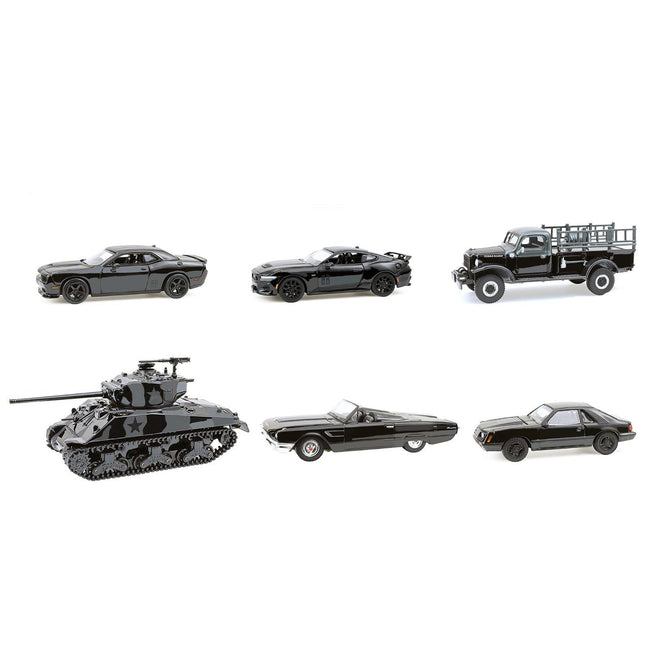 "Black Bandit" 6 piece Set Series 30 1/64 Diecast Model Cars by Greenlight-Greenlight-ModelCars.com