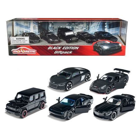 Black Edition (2023) Giftpack 5 Piece Set 1/64 Diecast Model Cars by Majorette-Majorette-ModelCars.com