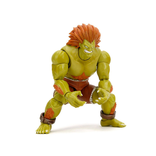 Blanka 7.5" Moveable Figure with Accessories and Alternate Head and Hands "Ultra Street Fighter II: The Final Challengers" (2017) Video Game Model by Jada - Jada - ModelCars.com
