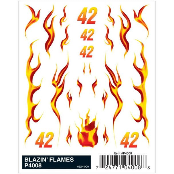 BLAZIN' FLAMES DRY TRANSF - PINECAR - ModelCars.com