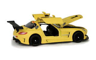 Mercedes Benz SLS AMG GT3 Matte Yellow 1/24 Diecast Model Car by Motormax - view 3