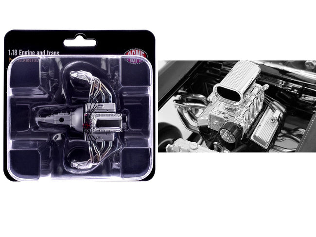 Blown 427 Engine & Transmission Replica from "1957 Chevrolet 150 Gasser" 1/18 Model by ACME-Acme-ModelCars.com