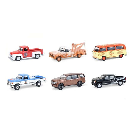 "Blue Collar Collection" Series 14 Set of 6 pieces 1/64 Diecast Model Cars by Greenlight-Greenlight-ModelCars.com