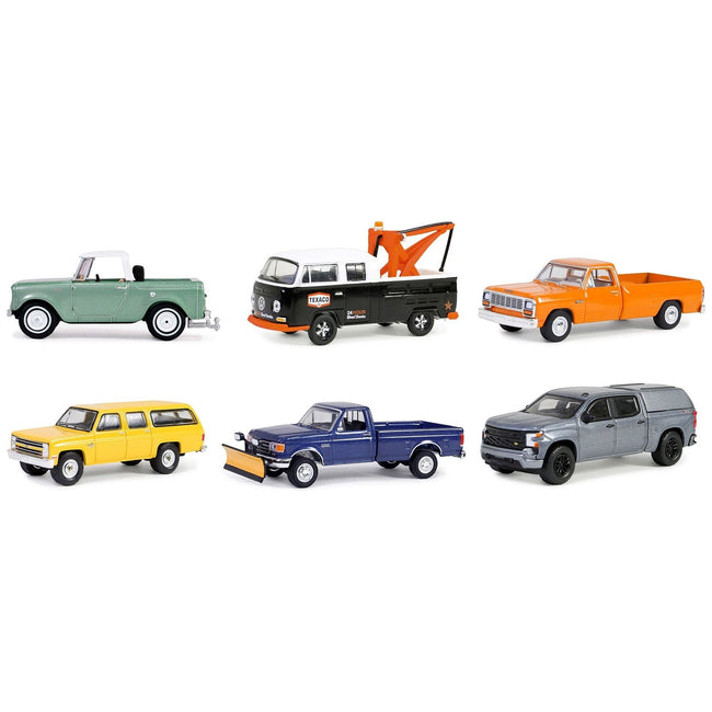 "Blue Collar Collection" Set of 6 pieces Series 13 1/64 Diecast Model Cars by Greenlight-Greenlight-ModelCars.com
