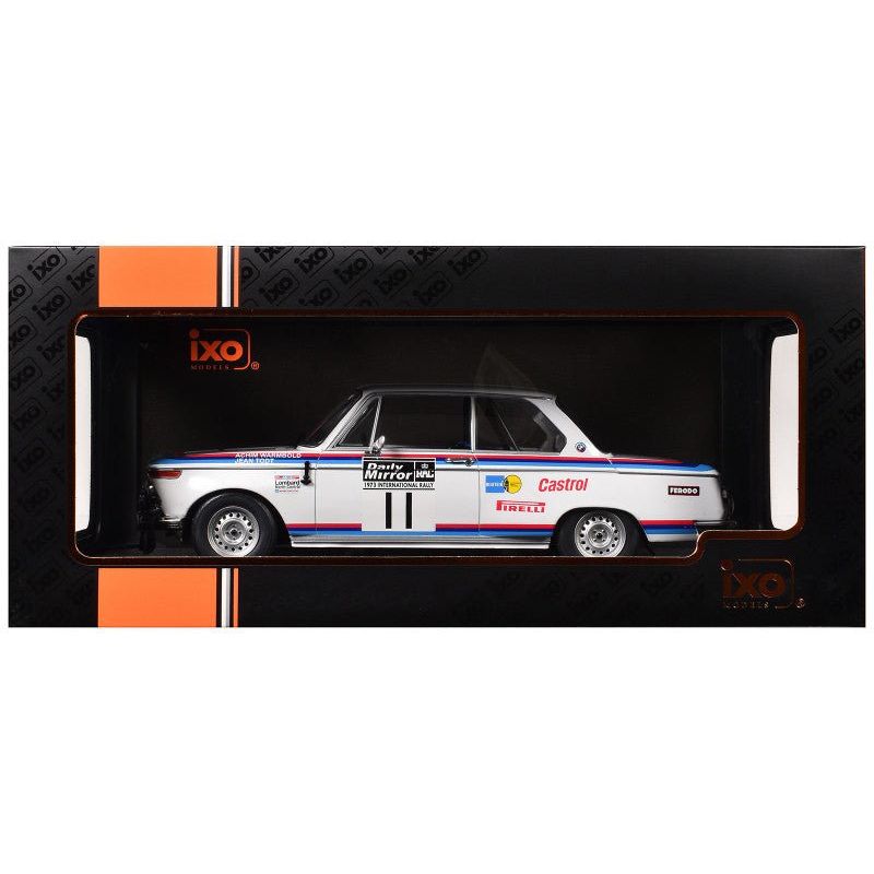BMW 2002 #11 Achim Warmbold - Jean Todt "RAC Rally" (1973) 1/18 Diecast Model Car by IXO Models-IXO-ModelCars.com